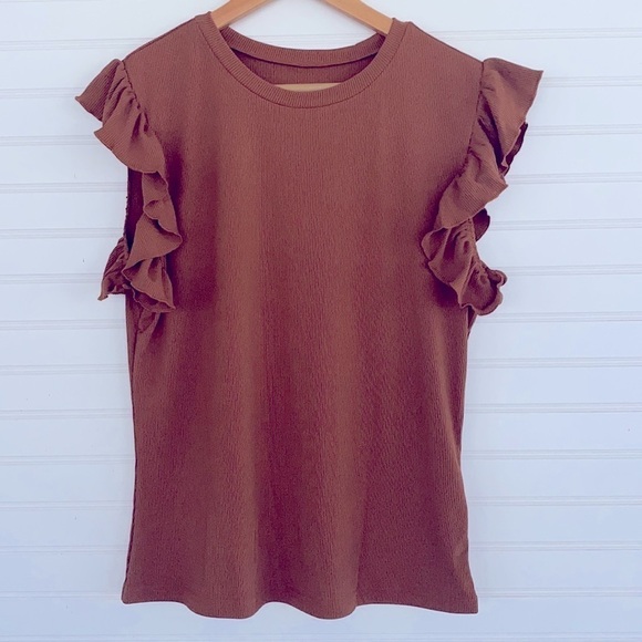 Butterfly sleeve Ribbed knit top Size 1X - Picture 4 of 11